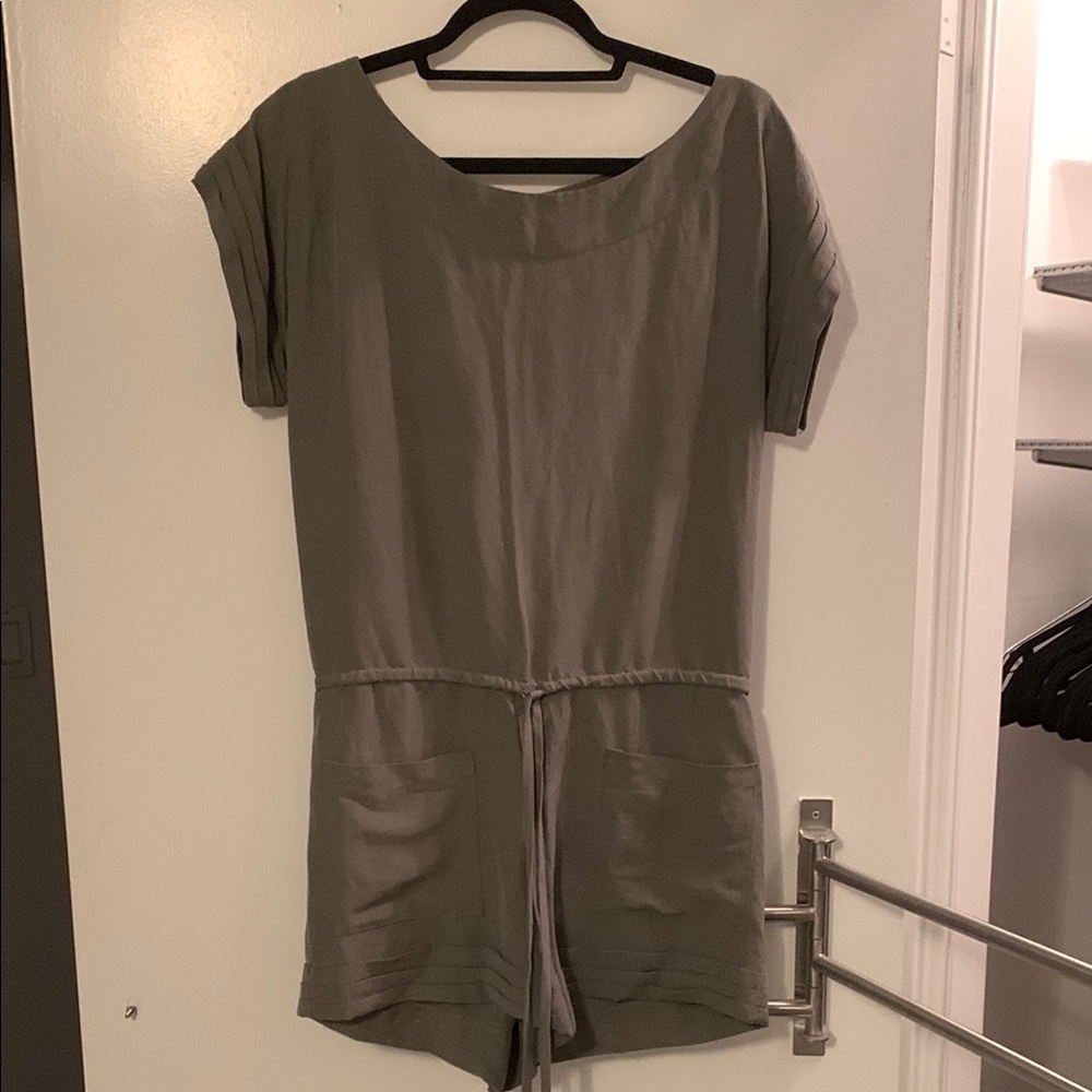 Olive Green Short Sleeve Romper